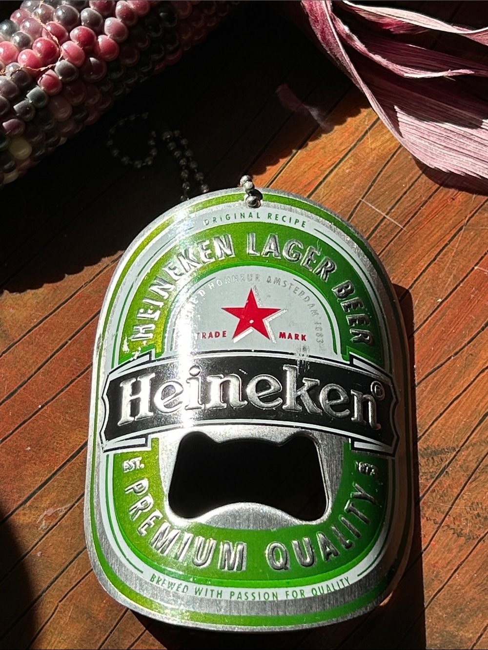 Green Metal Bottle Opener Wall Plaque